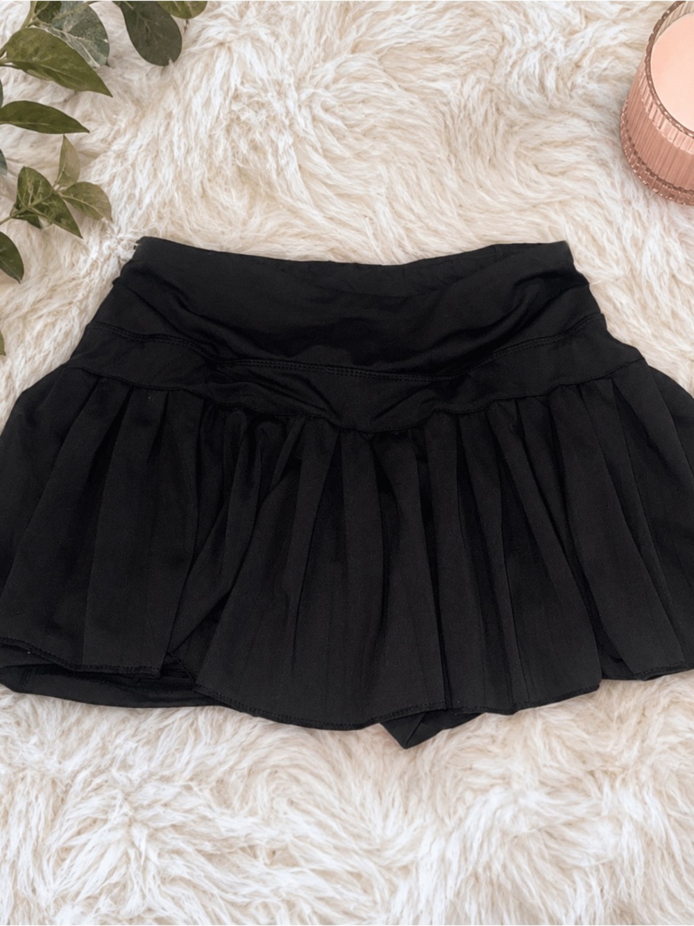 Gold Hinge Black Pleated Tennis Skirt Black Size Small